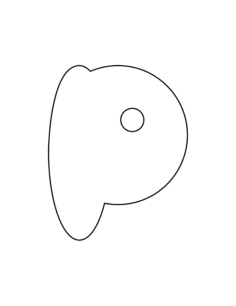 Lowercase Bubble Letter P Tracing Shape Pdf, Free Vectors File